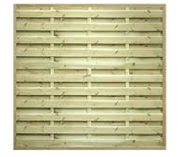 European straight top fence panel made from tanalised timber with double-sided design