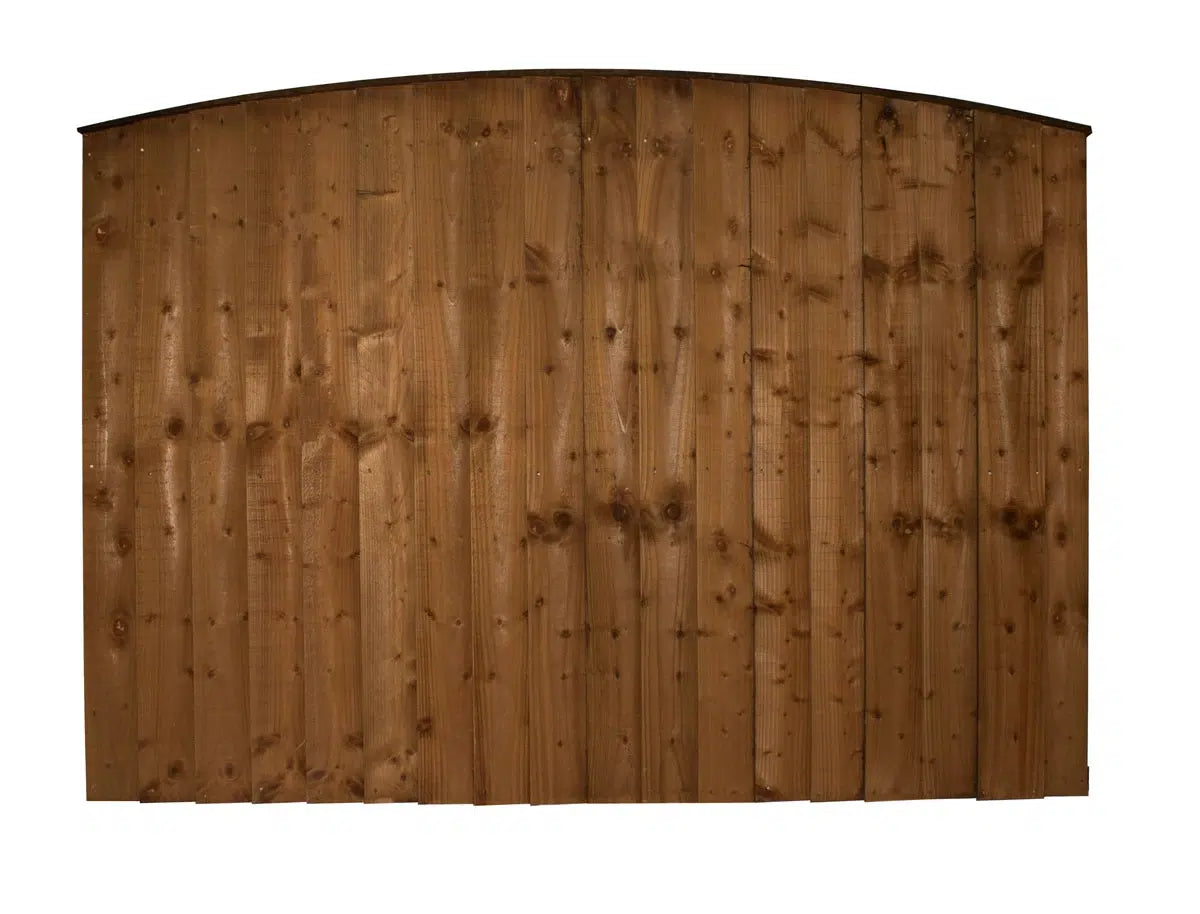 Pressure-treated arched feather edge garden panel for strong and stylish fencing