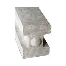 Heavy-duty concrete intermediate post for wooden fence panels