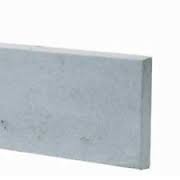 Plain concrete base panel in rectangular shape — durable 6x1 base panel for supporting fencing structures.