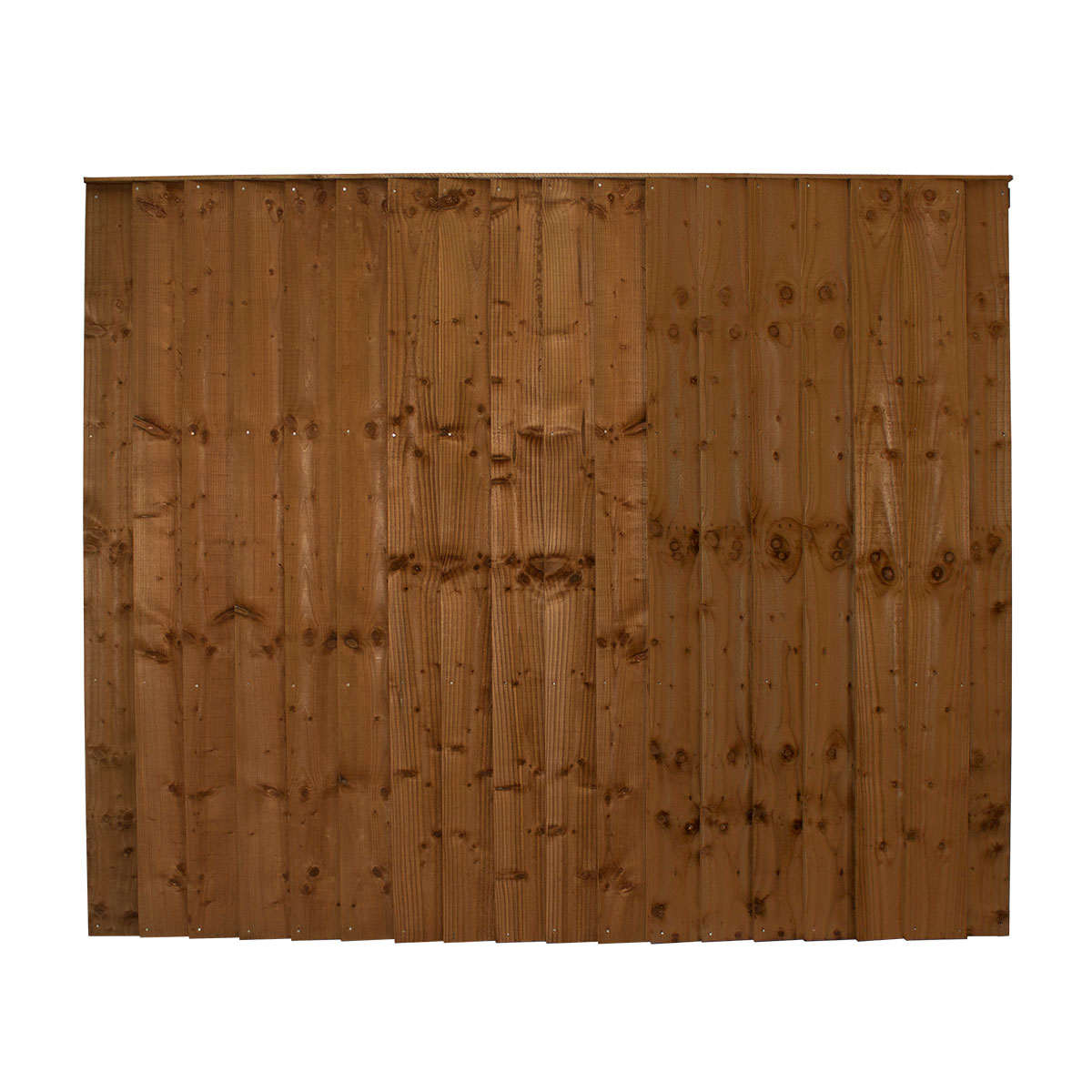 5ft flat faced heavy duty feather edge fence panel.