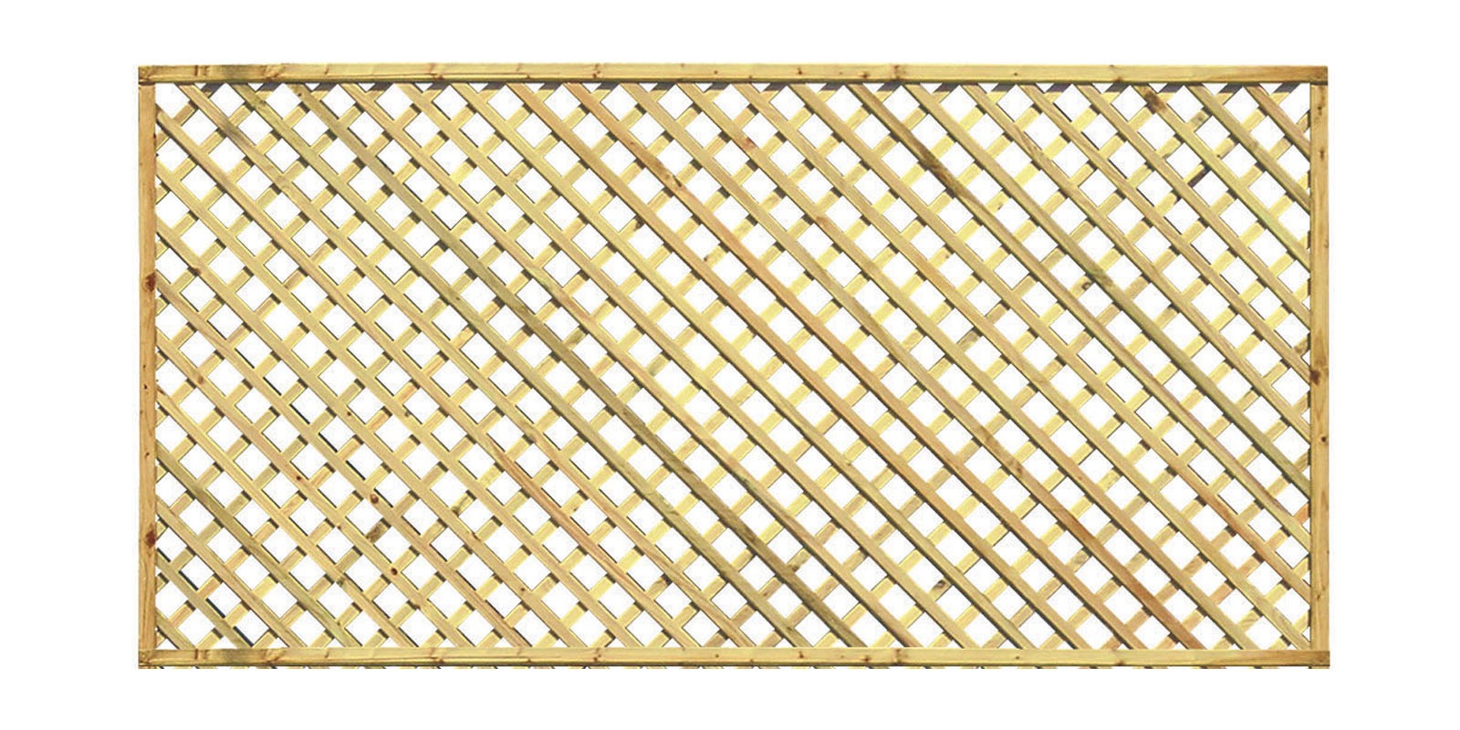 Wooden diamond trellis fence panel with close knit lattice design