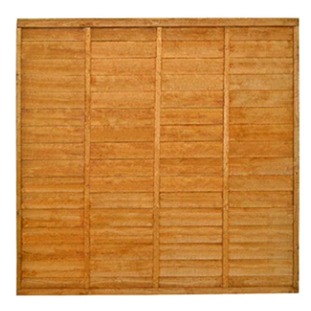 Dipped autumn gold waney lap fence panel with budget-friendly timber design