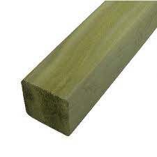 Timber Post Green used in city fencing installations