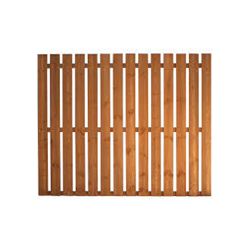 Palisade style straight top fence panel with vertical timber pales and pressure treated finish