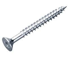 Multi-purpose Pozi wood screw with zinc-plated finish for durability, suitable for timber, metal, and general fixing applications.