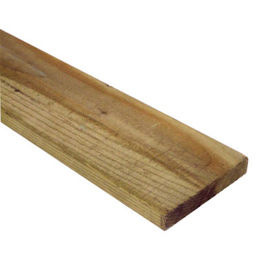 Pressure-treated wooden fence pale, ideal for creating traditional picket-style fencing and garden borders.